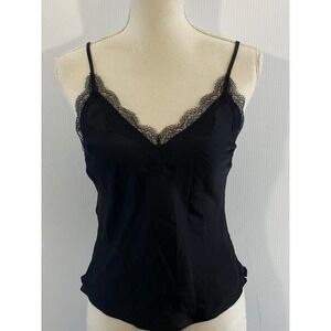 Black VICTORIAS SECRET Lace Chemise Set With Plunging Neckline Women's S